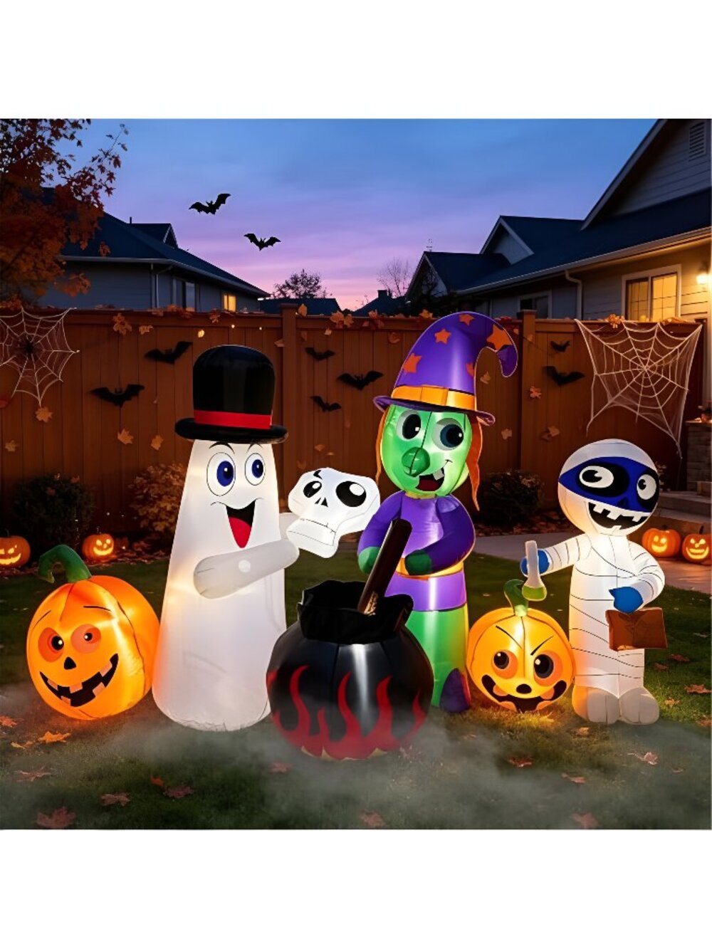 8 FT Halloween Inflatable Witch Ghost Mummy Outdoor Decorations